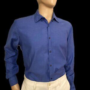 Blue Collared Shirt Zara Man Slim Fit USA XL/ Mex. 44
